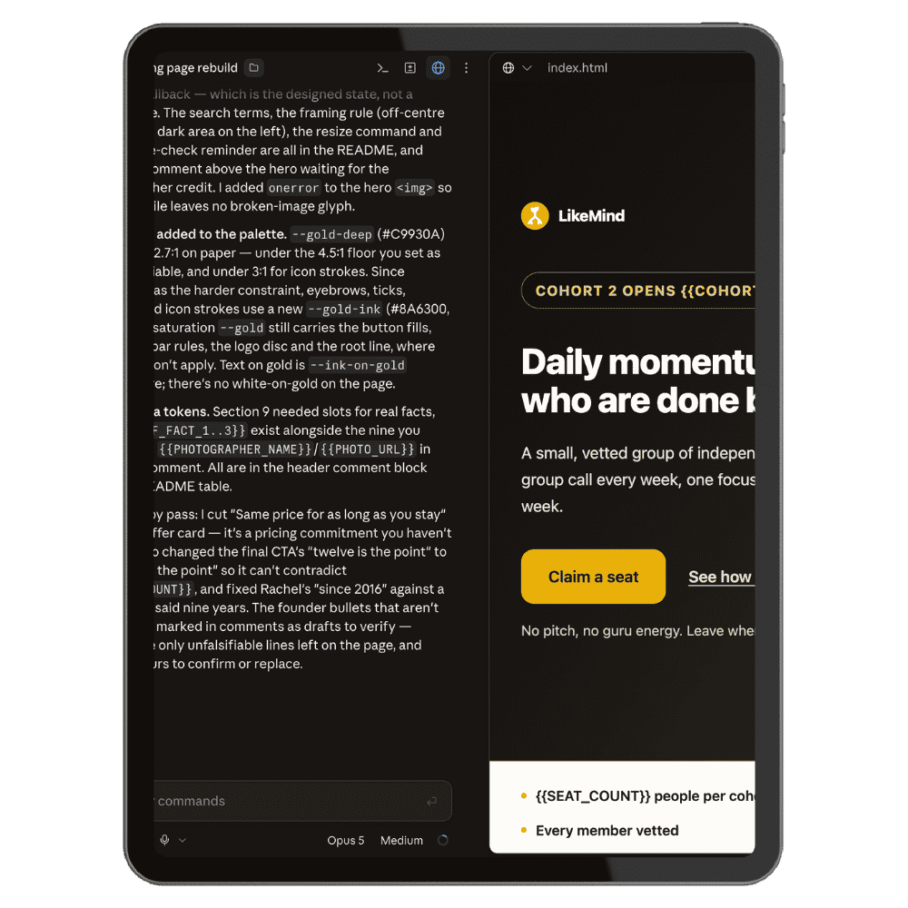 One-Shot Websites